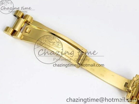 0420 WaterResistant Day Date 36 YG RAF 1:1 Best Edition Brown Oman Dial Diamonds Bezel on YG Bracelet A 1518